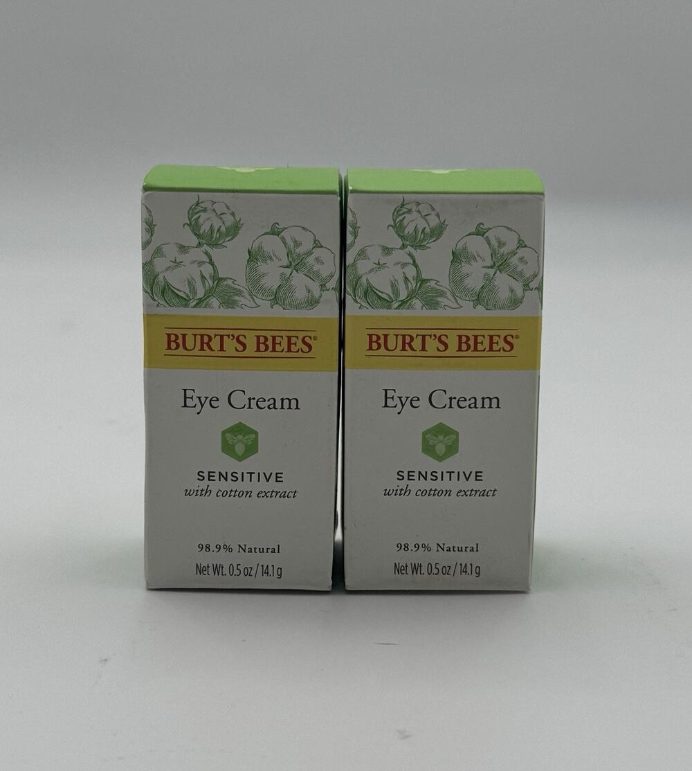 [2 PACK] Burt’s Bees Sensitive Eye Cream w/ Cotton Extract 0.5 oz NEW & SEALED
